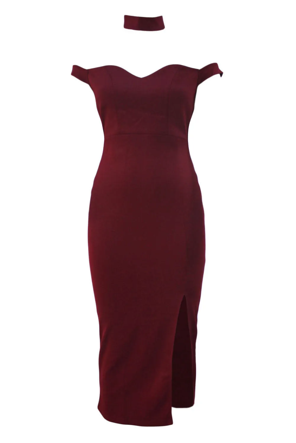 Luxurious Long Party Dress with Choker