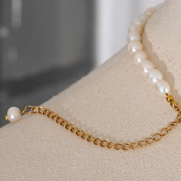 Luxurious Natural Fresh Water Pearl Strand Necklace