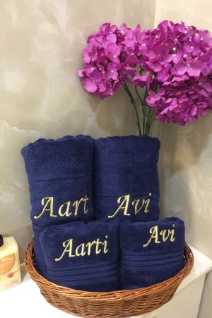 Luxurious Navy Towel Set