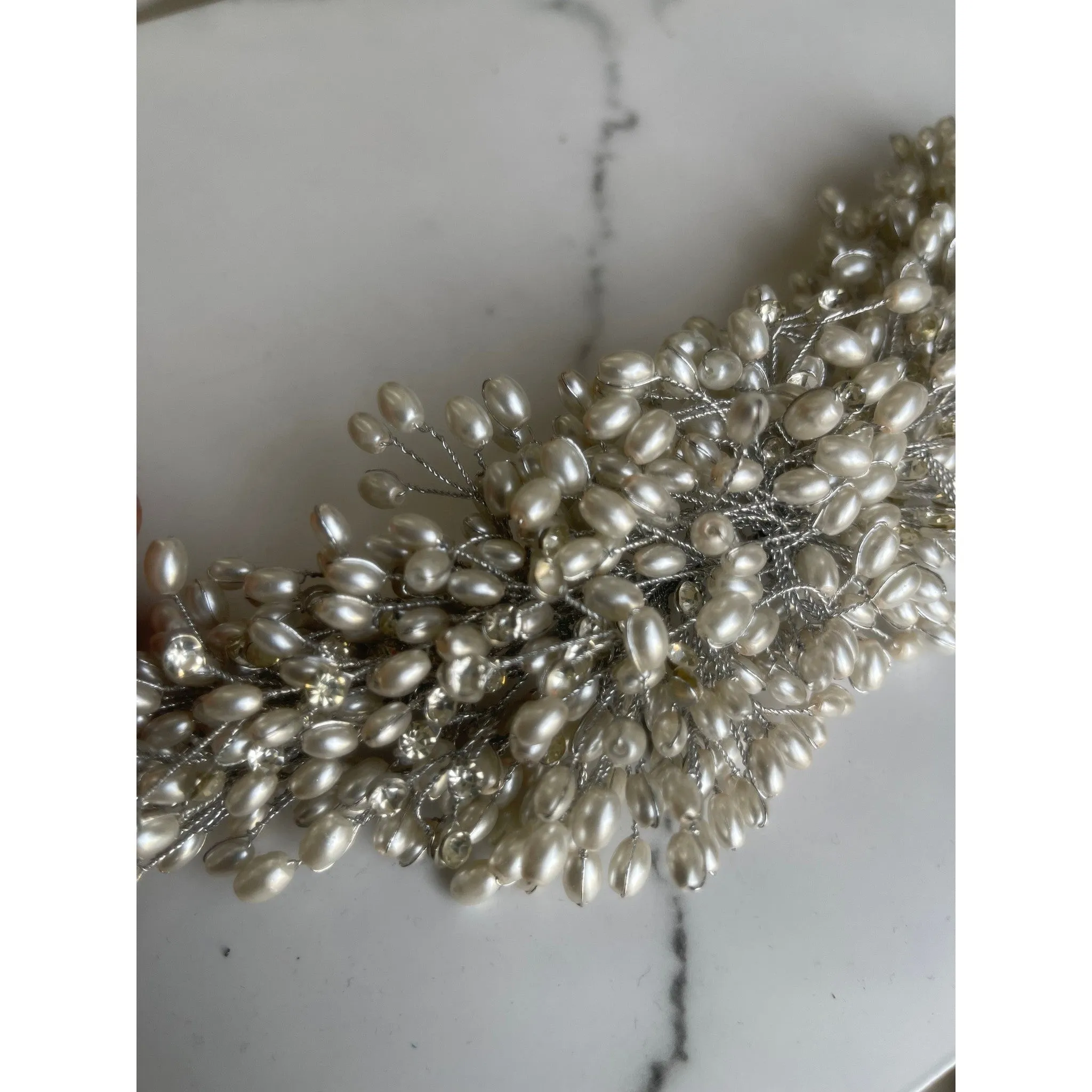 Luxurious Pearl & Crystals Headpiece