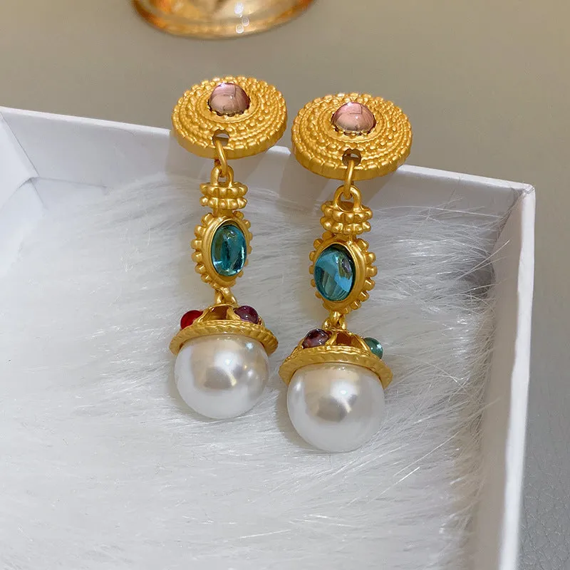 Luxurious Pearl Plant Alloy Electroplating Jewelry Sets