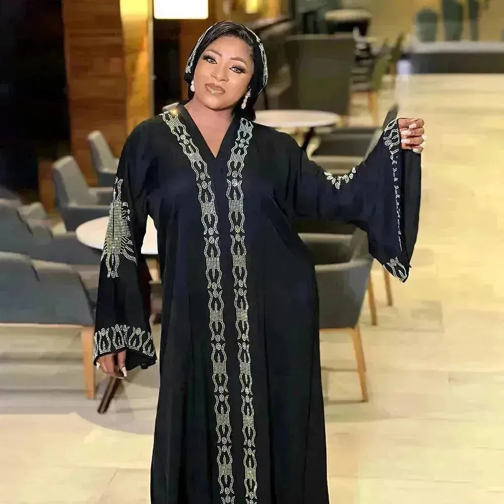 Luxurious Plain and Embroidered Turkey Abaya Dress