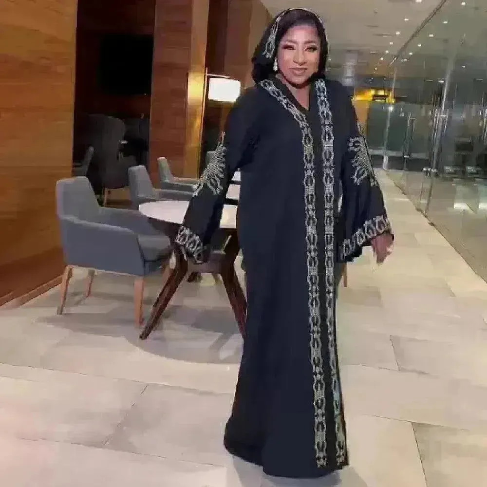 Luxurious Plain and Embroidered Turkey Abaya Dress