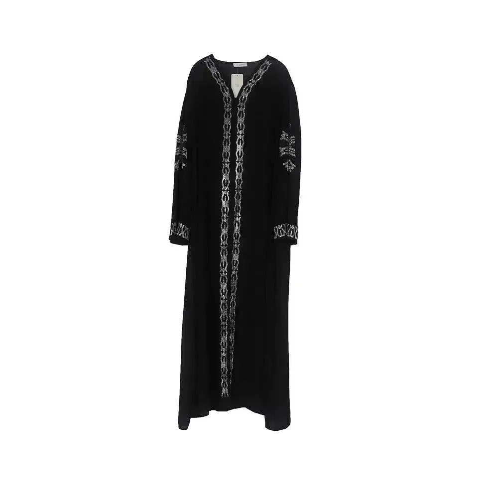 Luxurious Plain and Embroidered Turkey Abaya Dress