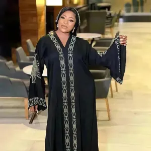 Luxurious Plain and Embroidered Turkey Abaya Dress