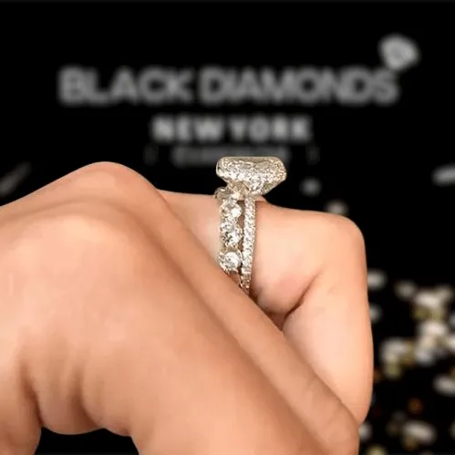 Luxurious Princess Cut Simulated Diamond Wedding Set