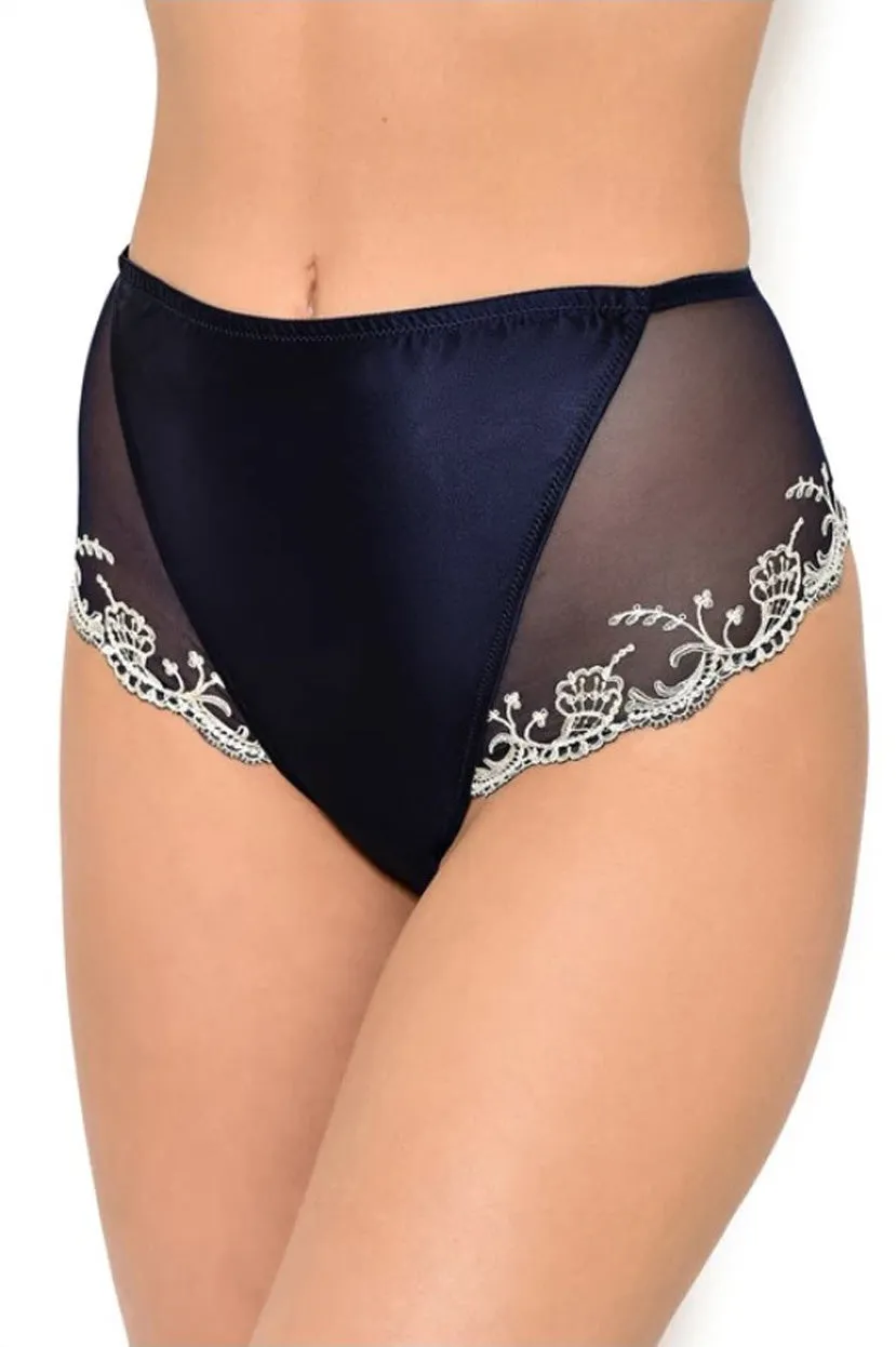 Luxurious Silk Embroidered Full Brief