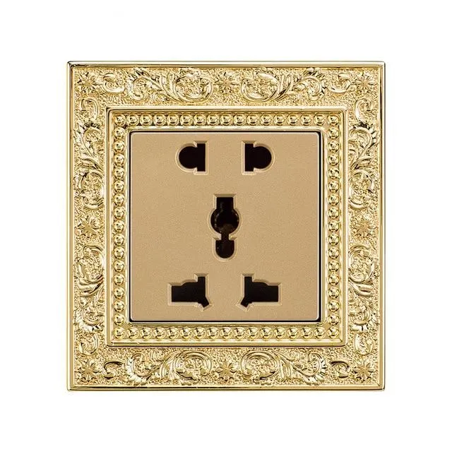Luxurious switch  engraving control panel on the wall lighted