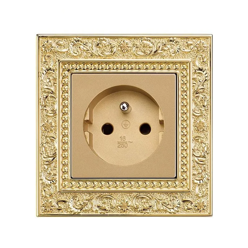 Luxurious switch  engraving control panel on the wall lighted