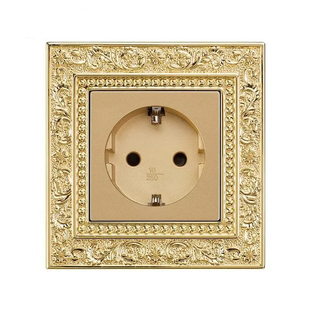 Luxurious switch  engraving control panel on the wall lighted