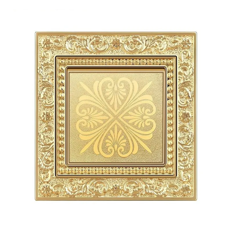 Luxurious switch  engraving control panel on the wall lighted
