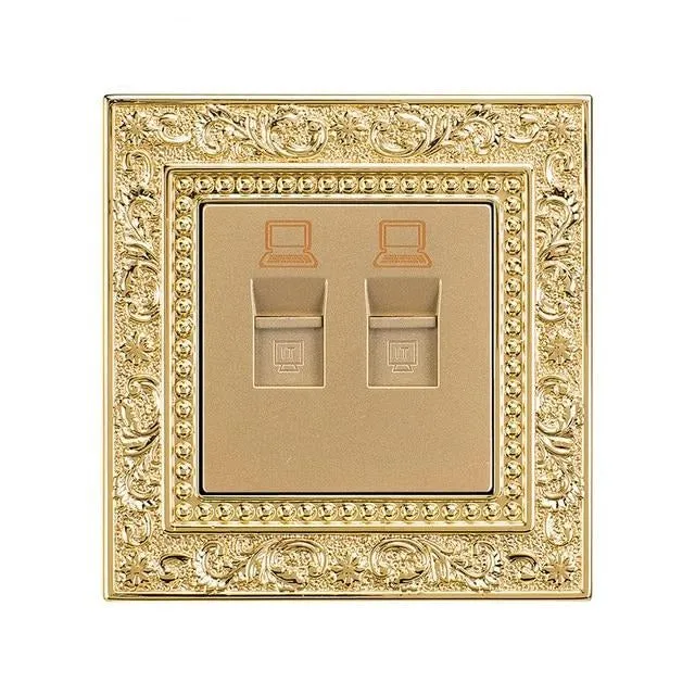 Luxurious switch  engraving control panel on the wall lighted