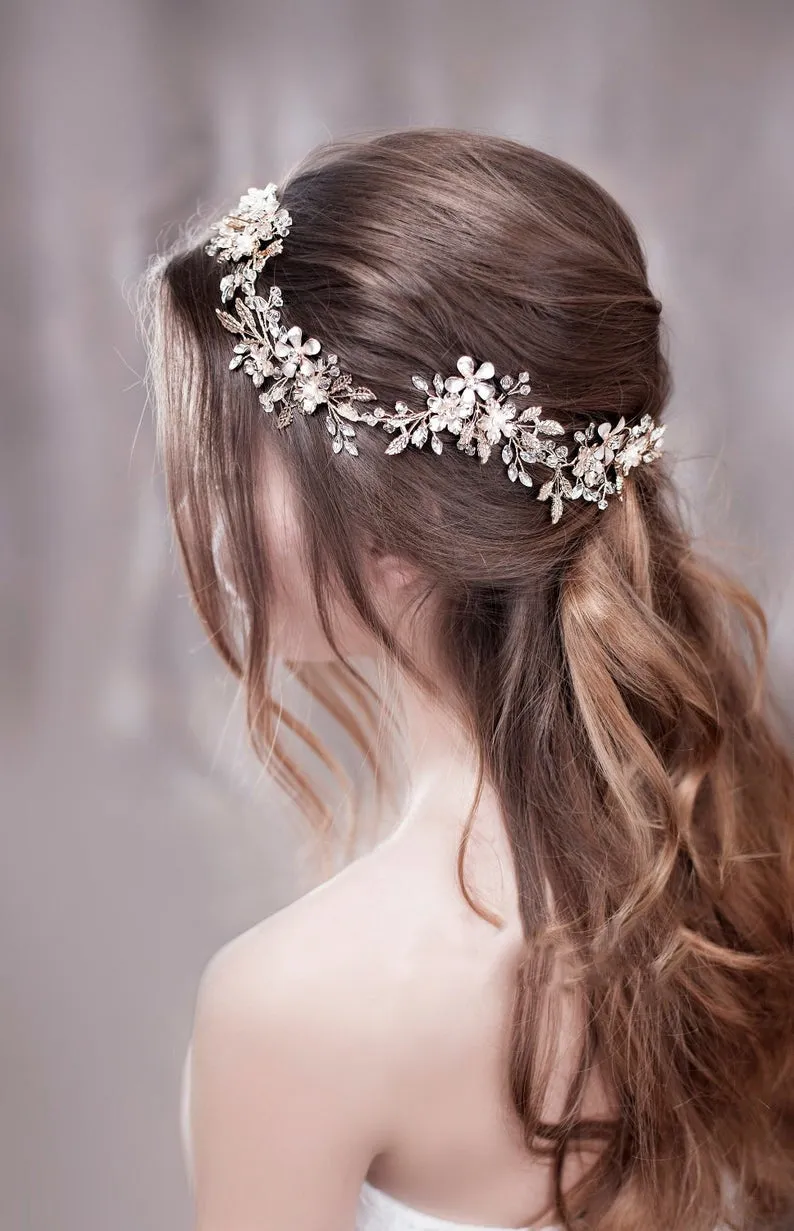 Luxurious Wedding Hair Accessories For Women Flower Headbands
