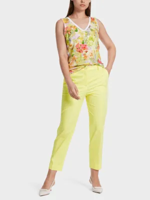 Marc Cain Collections Sleeveless Print Top In Pale Lemon WC 61.22 J24 COL 420