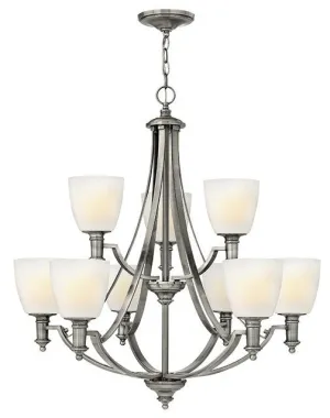Marshes Antique Nickel 9 Lamp Chandelier - ID 6114