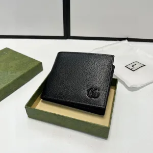MBG048 GG Marmont leather bi-fold wallet / 4.3"W x 3.5"H
