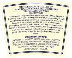 McMenamins Family Reserve 25-Year-Old Brandy (750ml)