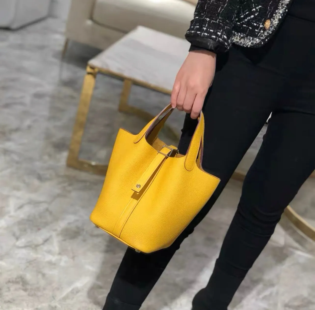 MDC Basket Bag in Caviar Leather (With Free Twilly Scarf and Horse Bag Charm)