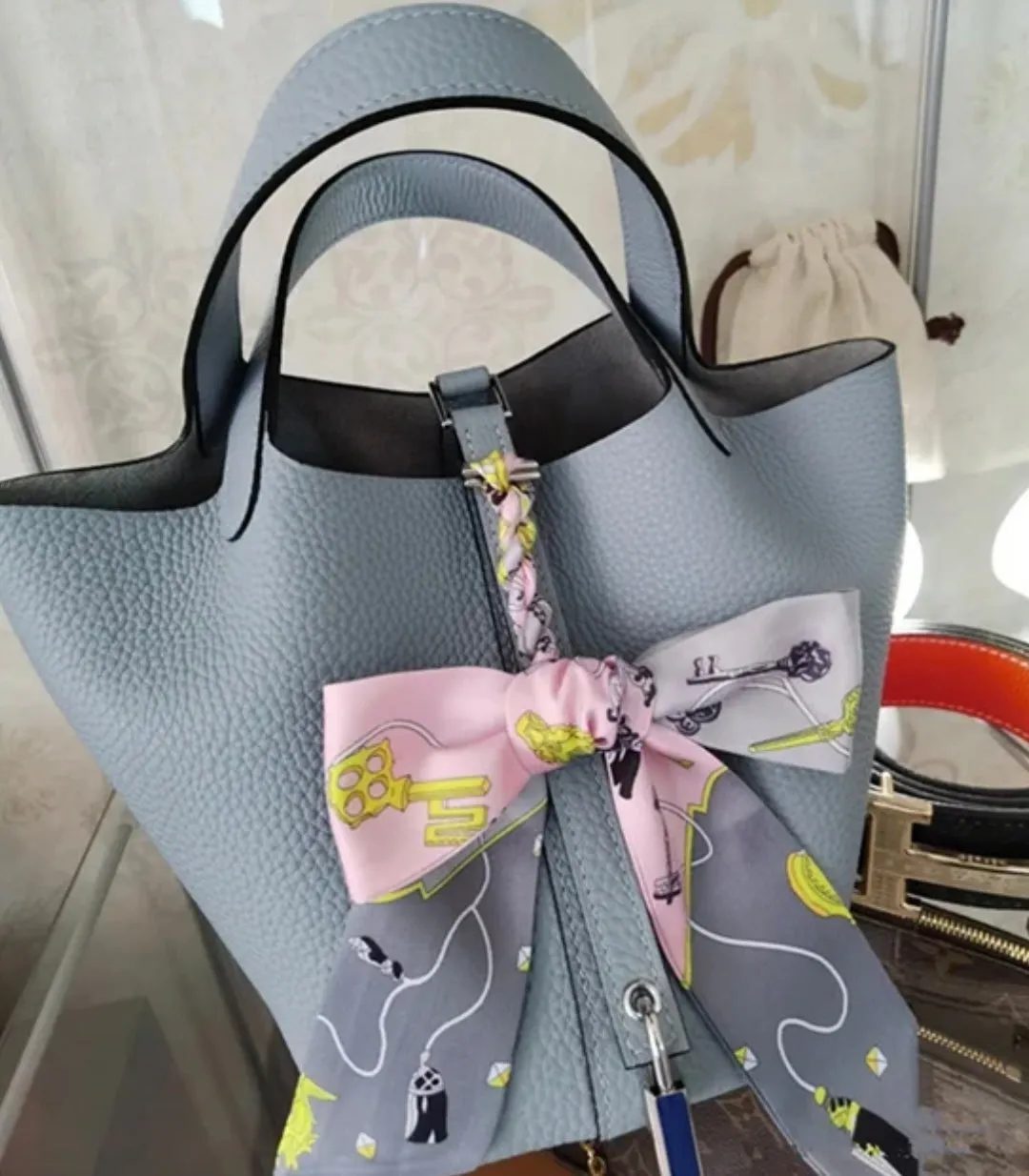 MDC Basket Bag in Caviar Leather (With Free Twilly Scarf and Horse Bag Charm)