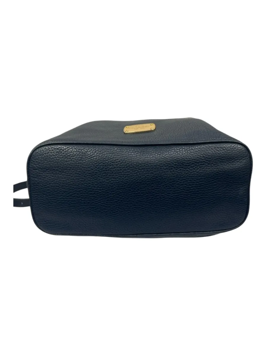 Michael Kors Blue Pebbled Leather Bucket Gold Hardware Shoulder Bag Bag