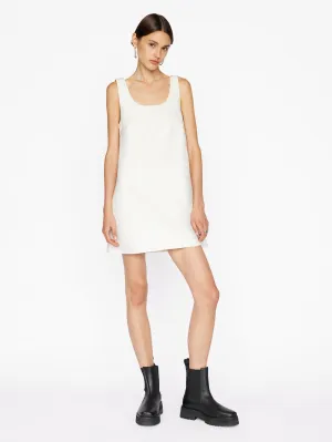 Micro Flare Denim Dress -- Ecru