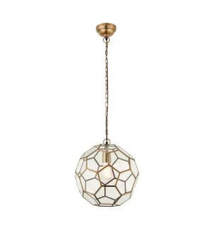 Miele 1 Pendant Light Antique Brass