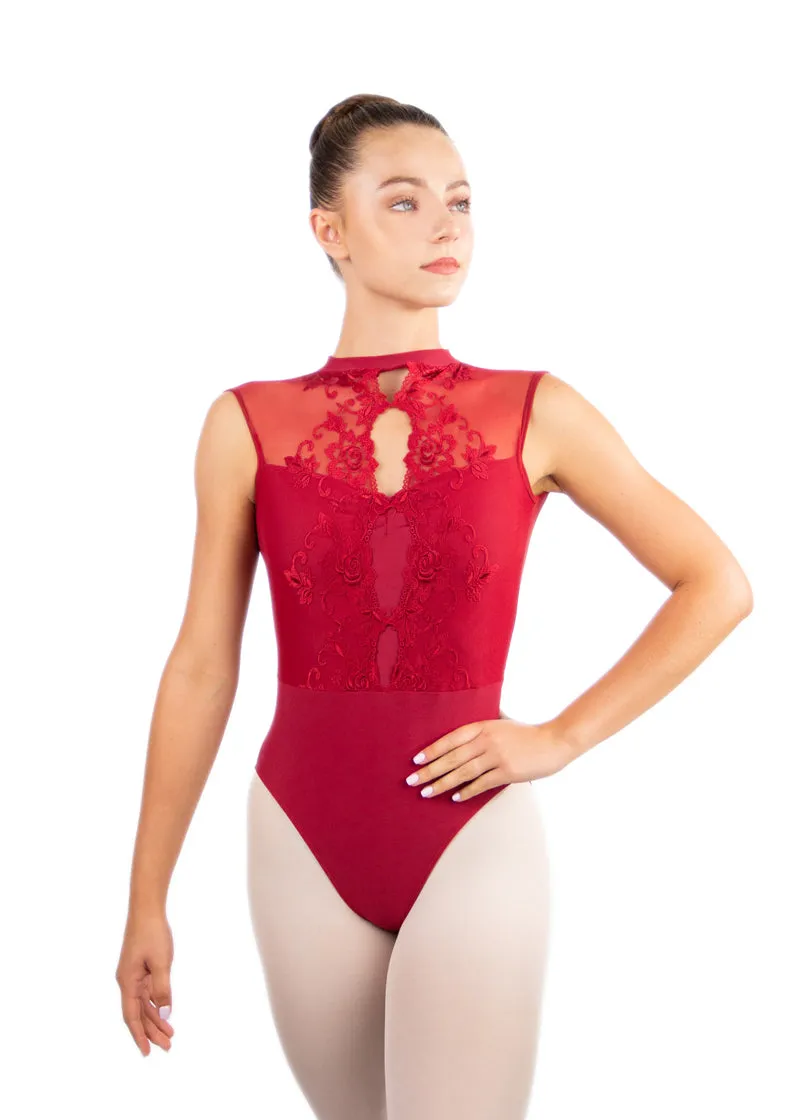 Mirielle Lace High Neck Leotard