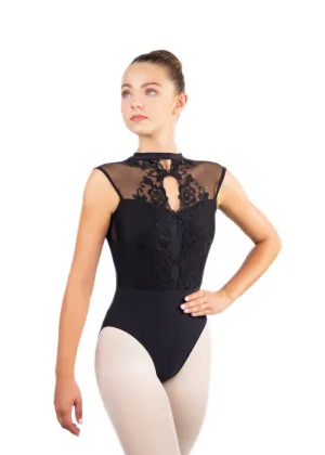 Mirielle Lace High Neck Leotard