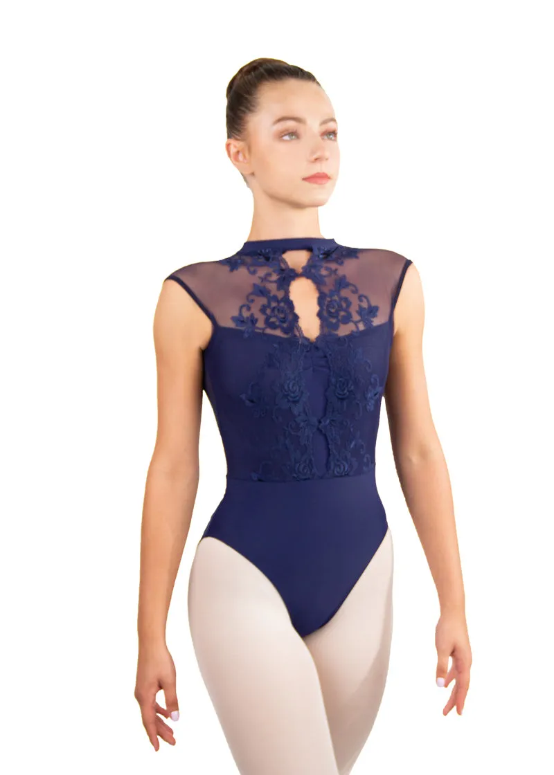Mirielle Lace High Neck Leotard