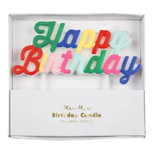 Multicolor Happy Birthday Candle