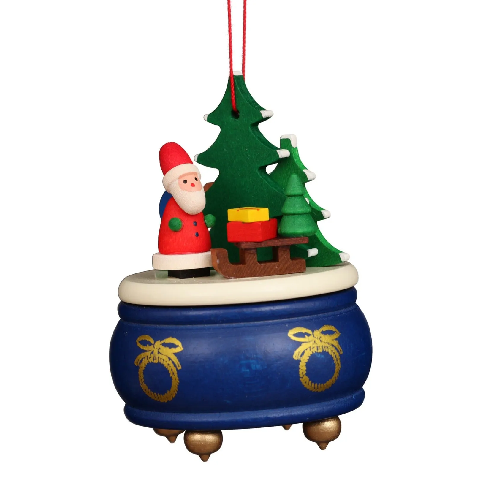 Music Box - Blue Santa - Christmas Tree Decoration (Pre-Order Item)