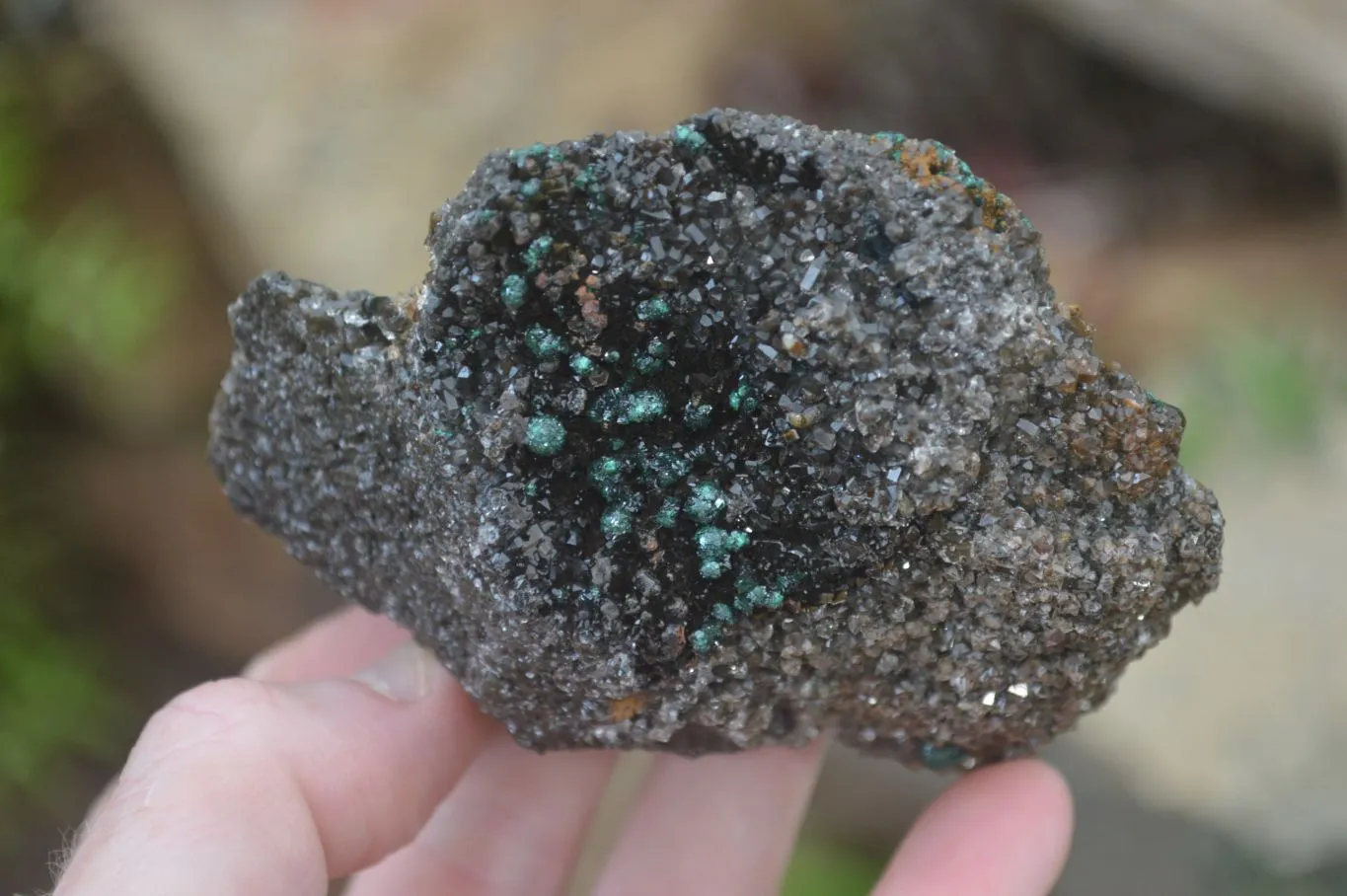 Natural Ball Malachite On Quartz Matrix Specimens x 2 From Mindigi Mine, Congo