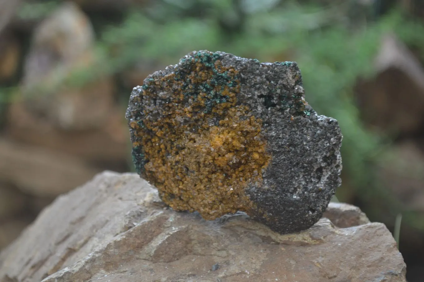 Natural Ball Malachite On Quartz Matrix Specimens x 2 From Mindigi Mine, Congo