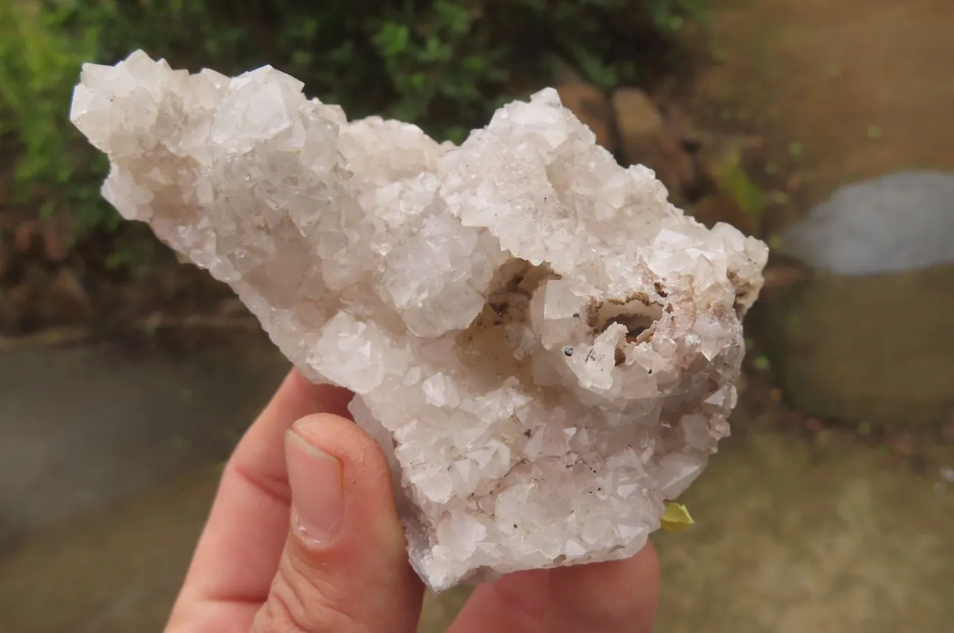 Natural Drusy Quartz Coated Calcite Pseudomorph Specimens x 6 From Alberts Mountain, Lesotho