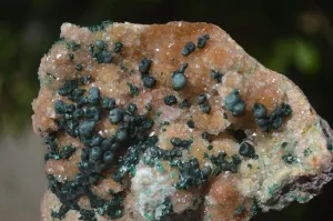 Natural Rare Ball Malachite On Drusy Quartz & Dolomite Matrix  x 2 From Kambove, Congo
