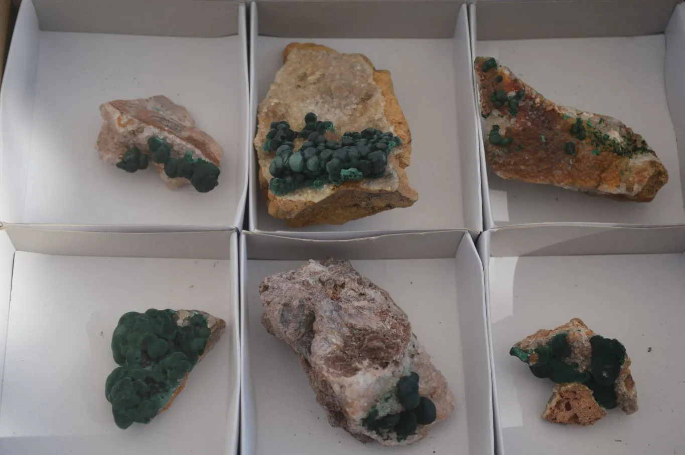 Natural Rare Ball Malachite On Drusy Quartz & Dolomite Matrix  x 6 From Kambove, Congo