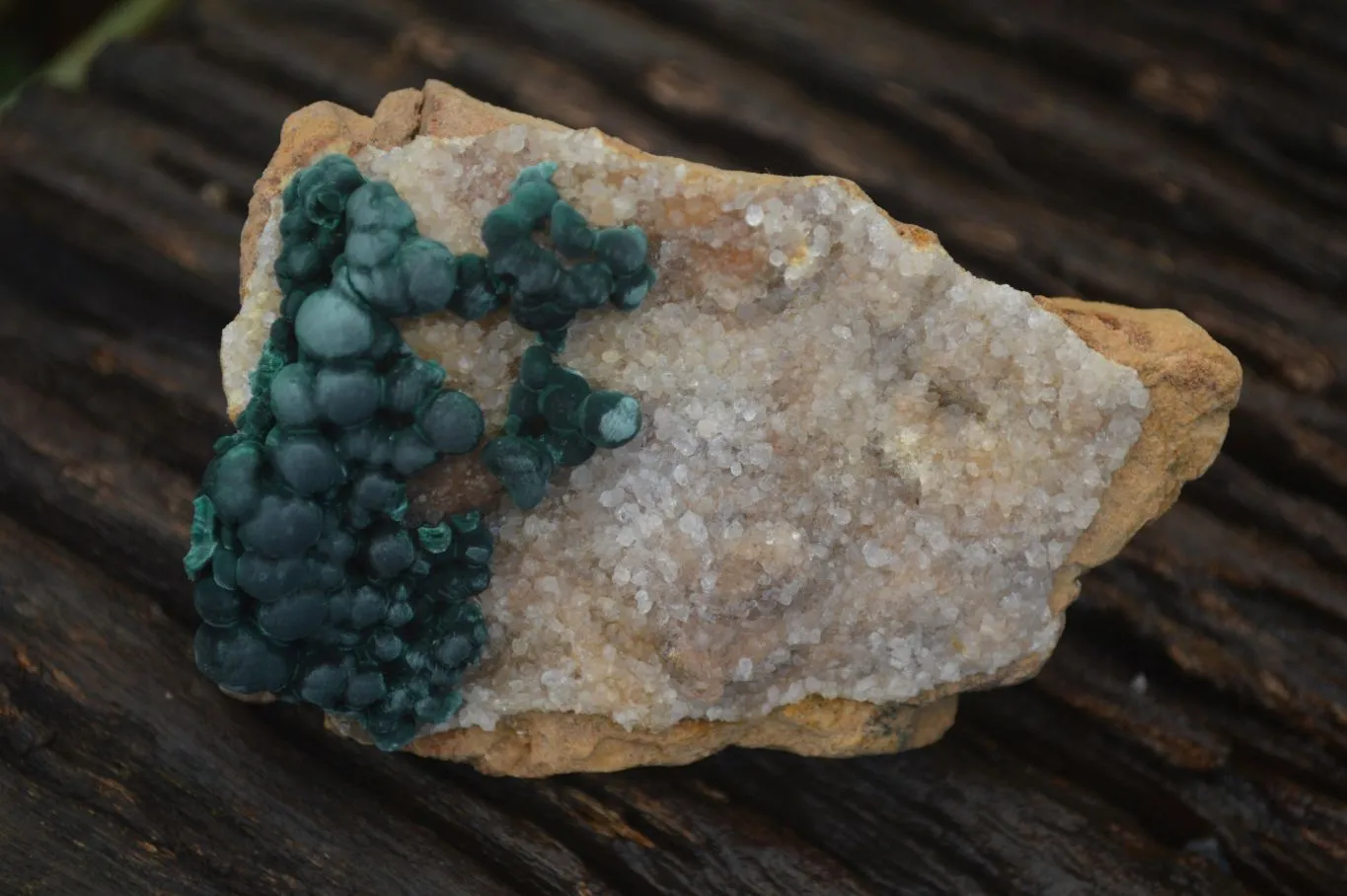 Natural Rare Ball Malachite On Drusy Quartz & Dolomite Matrix  x 6 From Kambove, Congo