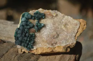 Natural Rare Ball Malachite On Drusy Quartz & Dolomite Matrix  x 6 From Kambove, Congo