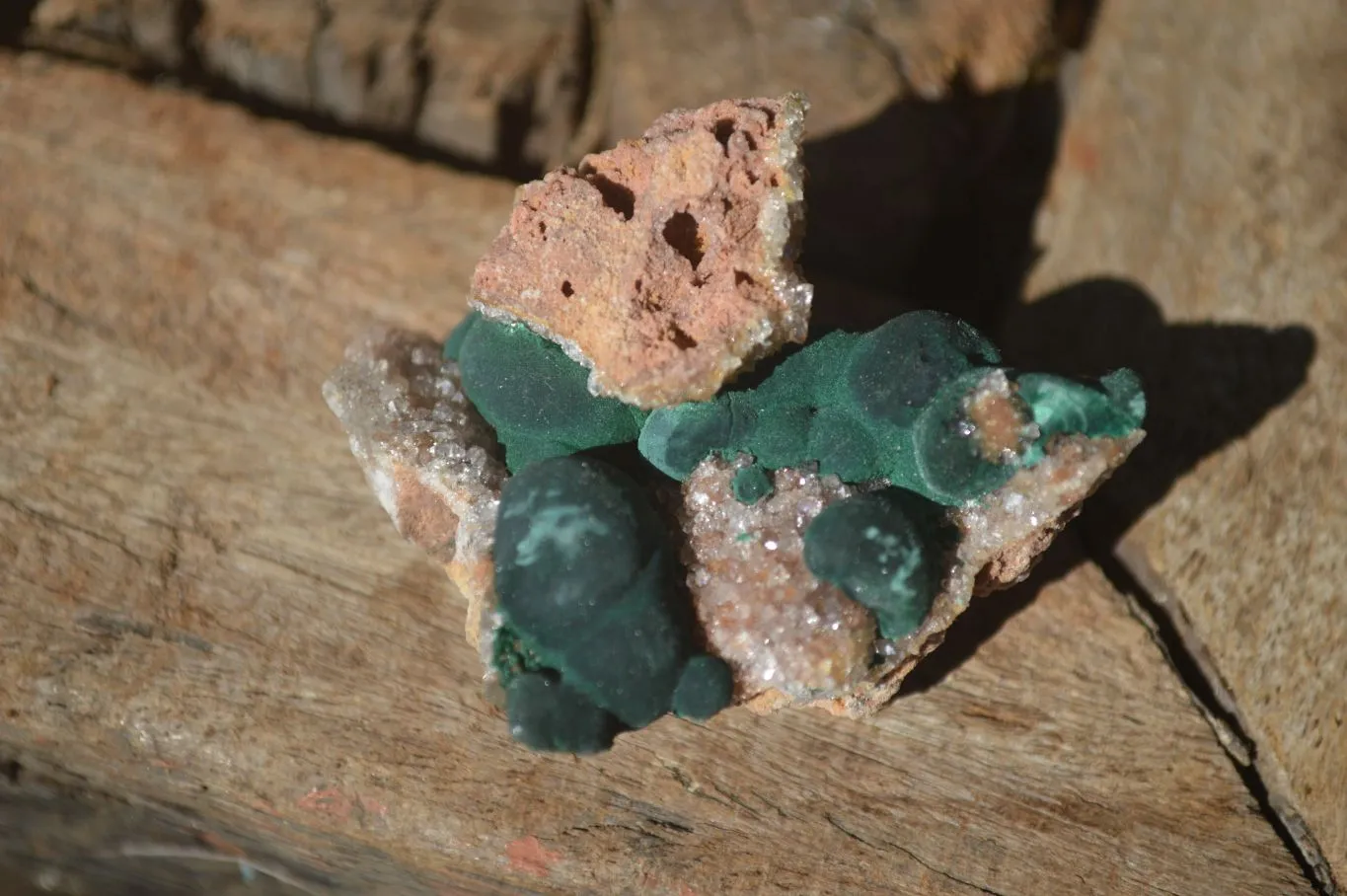 Natural Rare Ball Malachite On Drusy Quartz & Dolomite Matrix  x 6 From Kambove, Congo