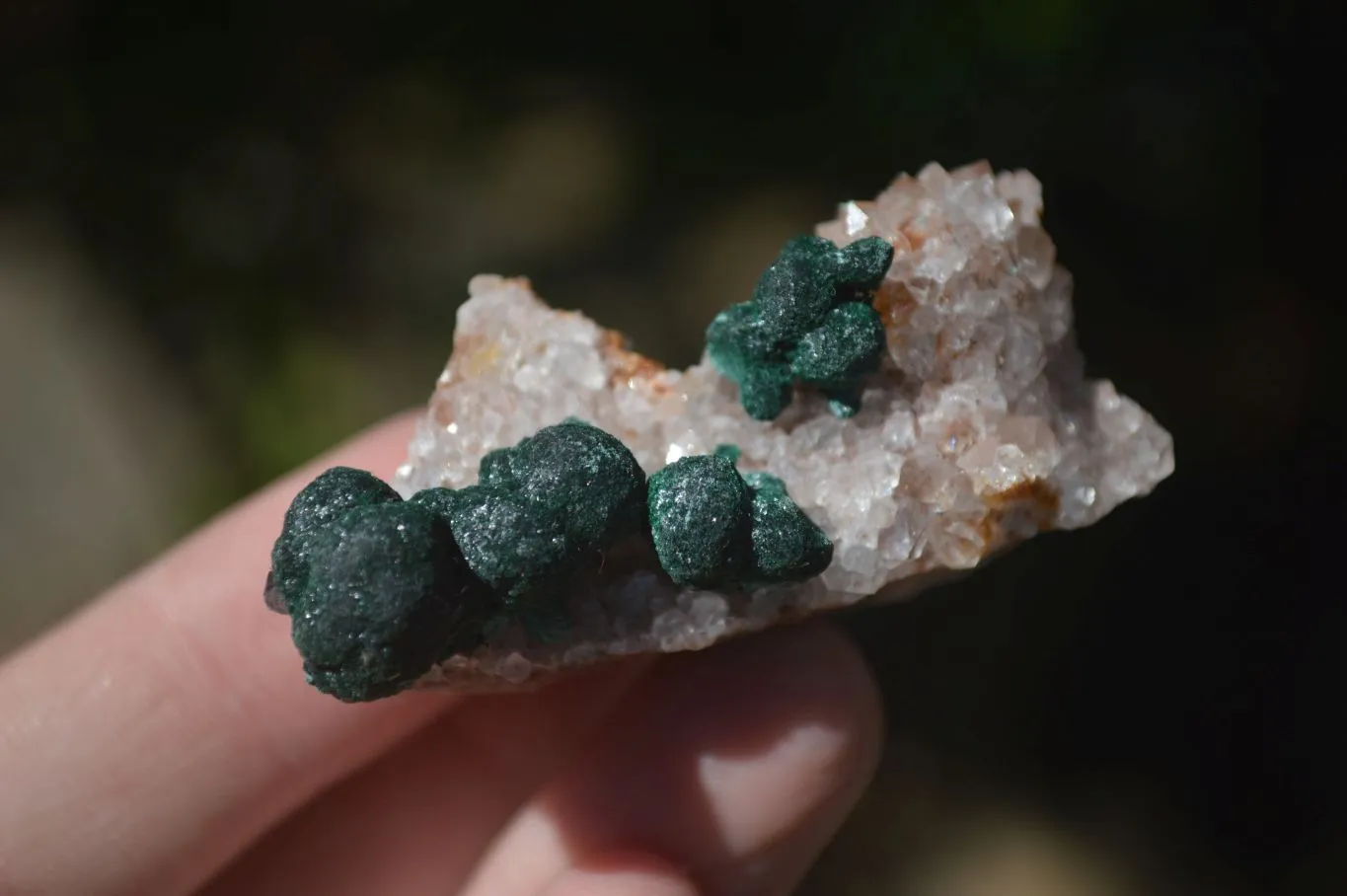 Natural Rare Ball Malachite On Drusy Quartz & Dolomite Matrix  x 6 From Kambove, Congo