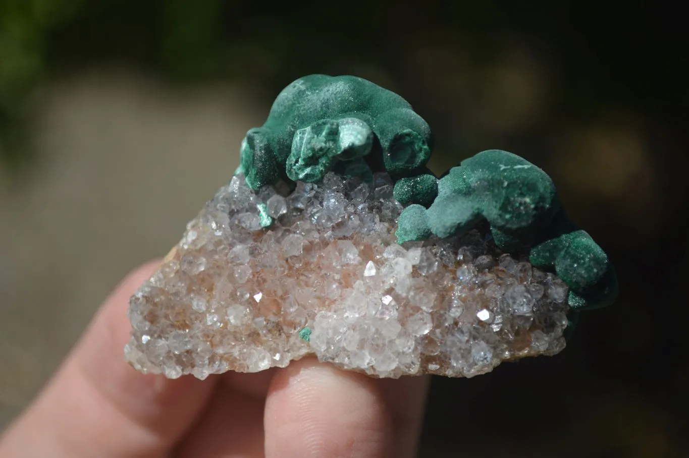 Natural Rare Ball Malachite On Drusy Quartz & Dolomite Matrix  x 6 From Kambove, Congo