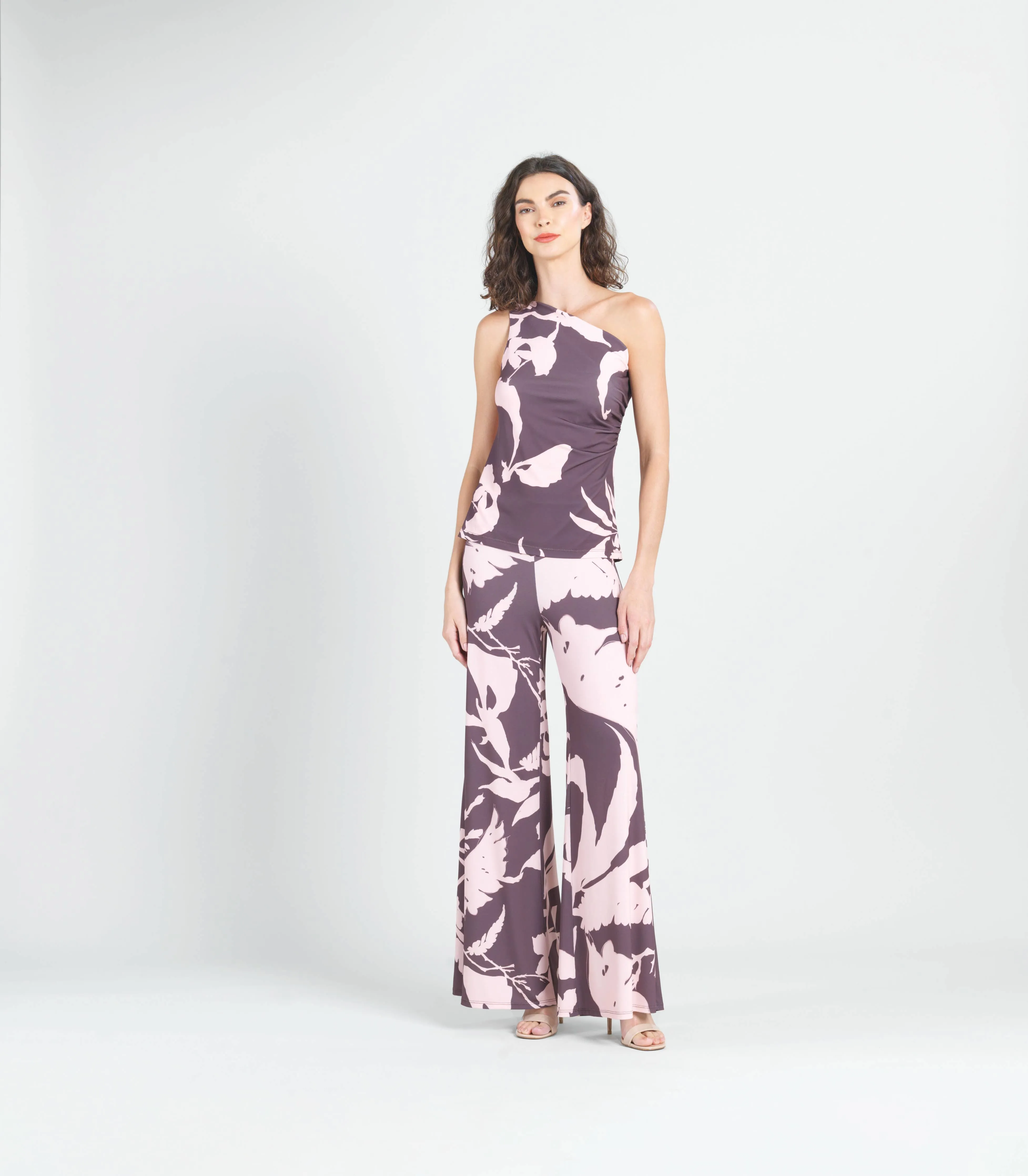 One Shoulder Top - Floral Stem: PINK/COCO