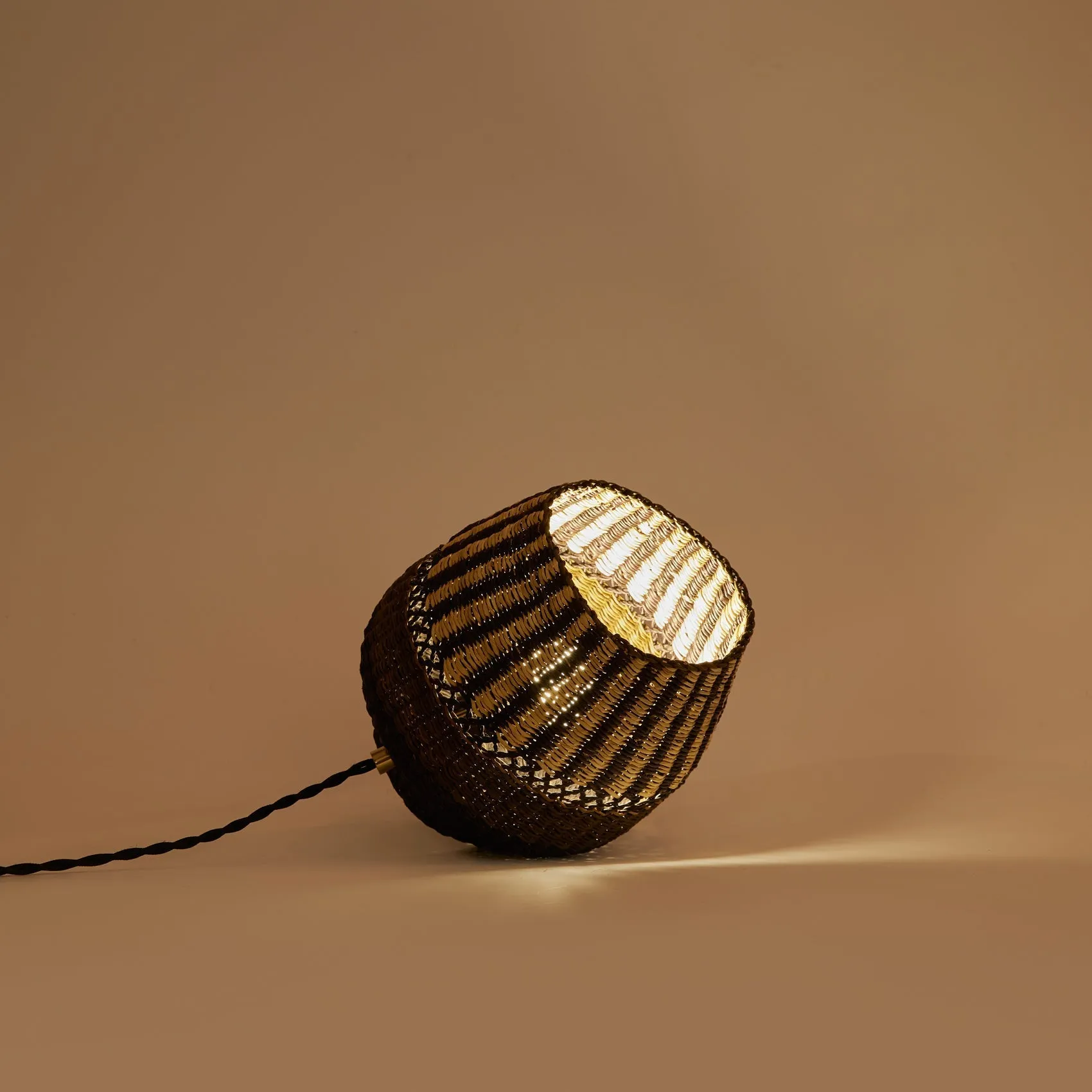 OUTLET Pin Stripe Table Lamp Small Indigo