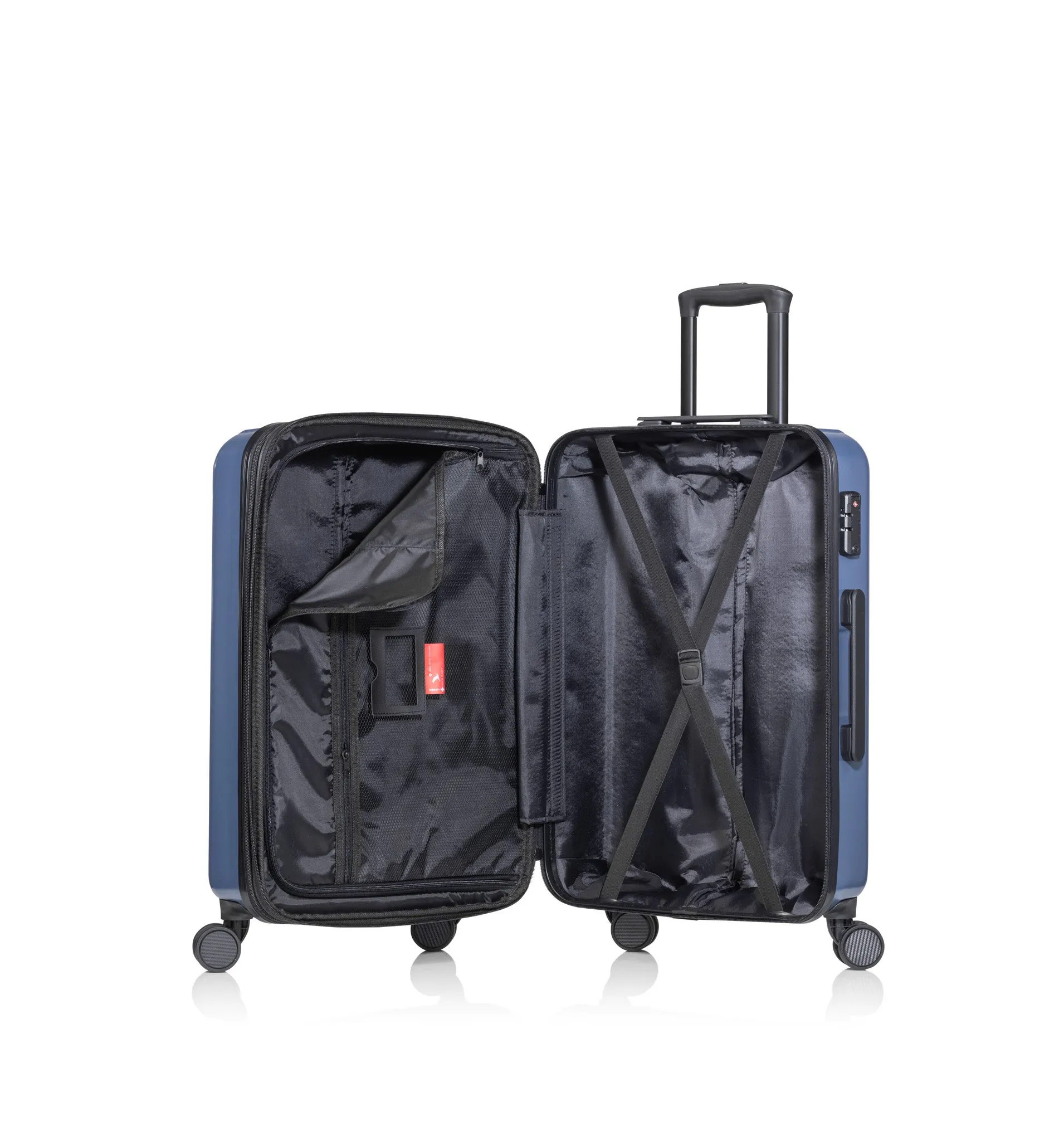 Pack Easy - (size M) 85L Jolly trolley shell suitcase with TSA combination lock (8902NA) - Navy