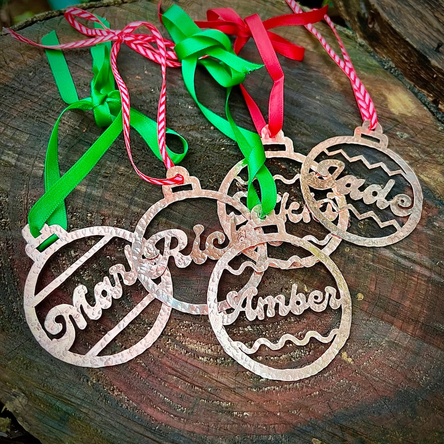 Personalised Copper Christmas Decoration