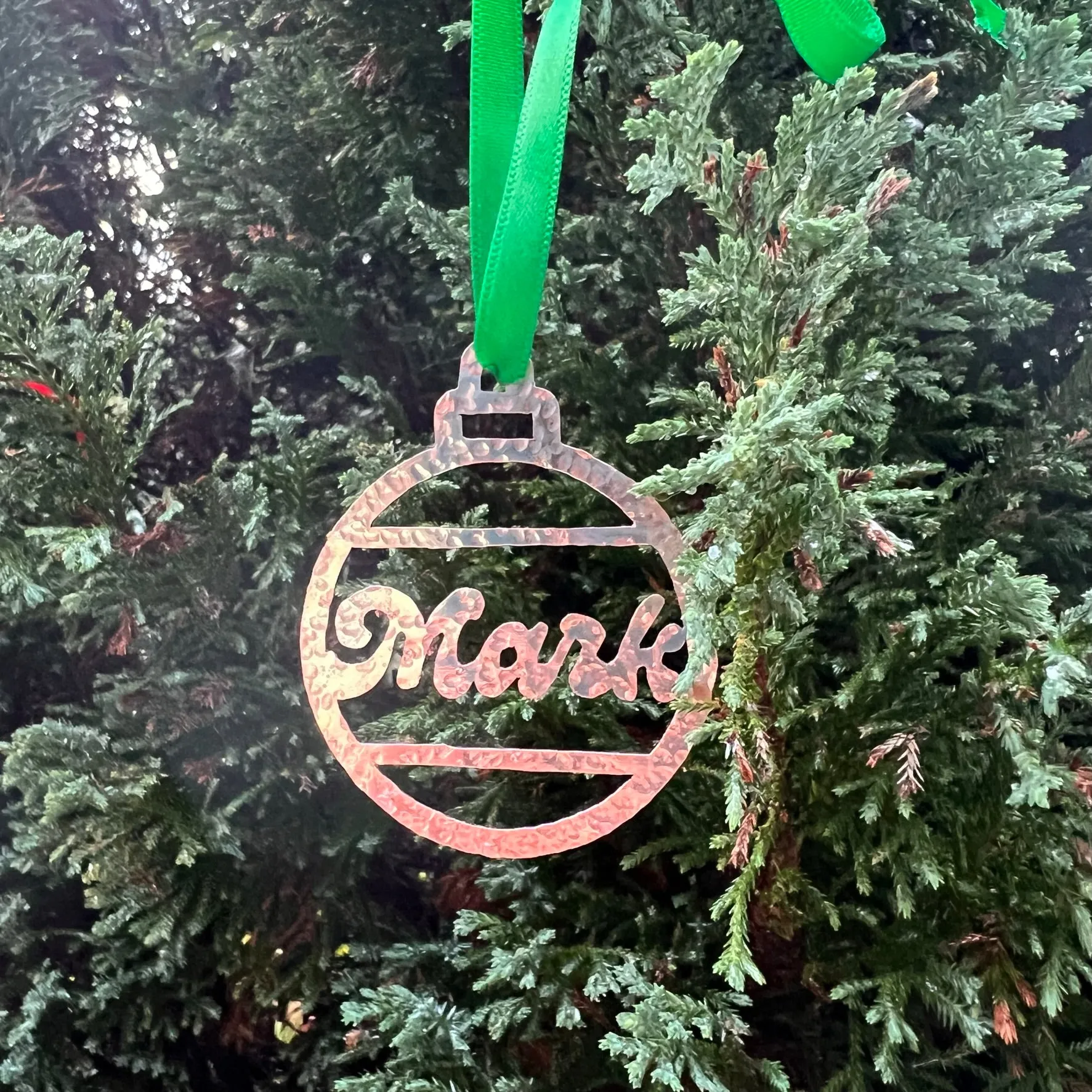 Personalised Copper Christmas Decoration
