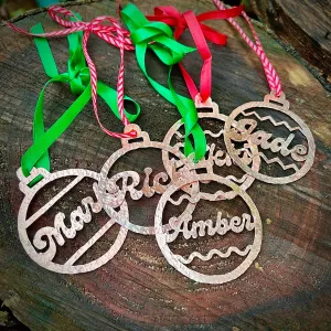 Personalised Copper Christmas Decoration