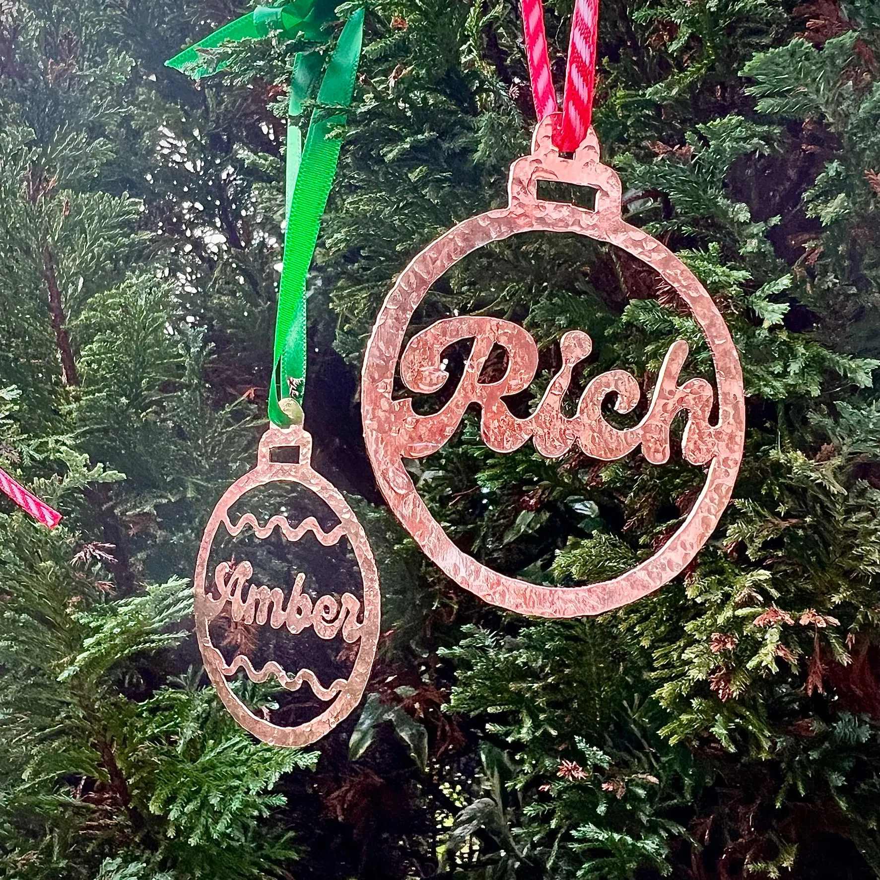 Personalised Copper Christmas Decoration