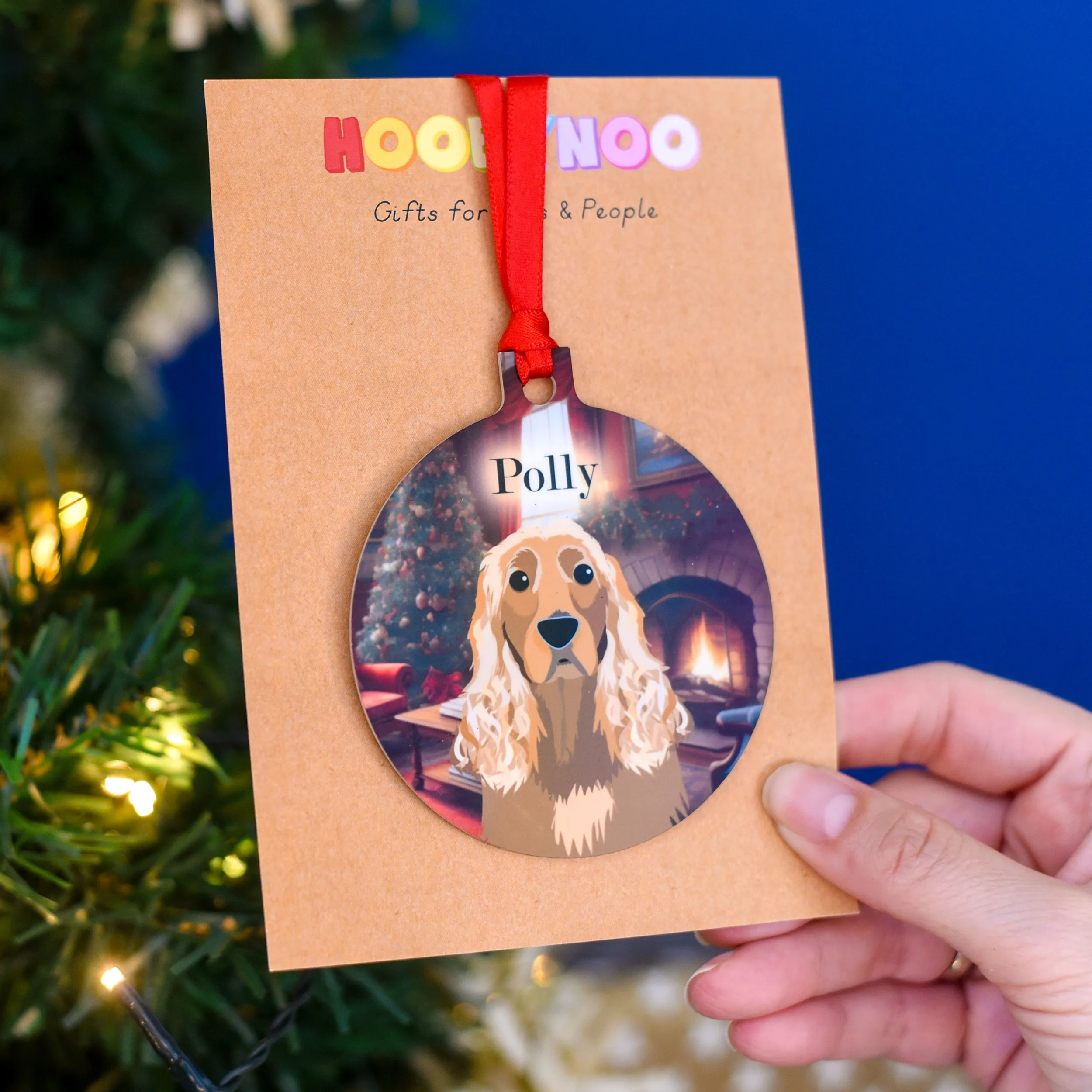 Personalised Dog Traditional Christmas Scene Decoration