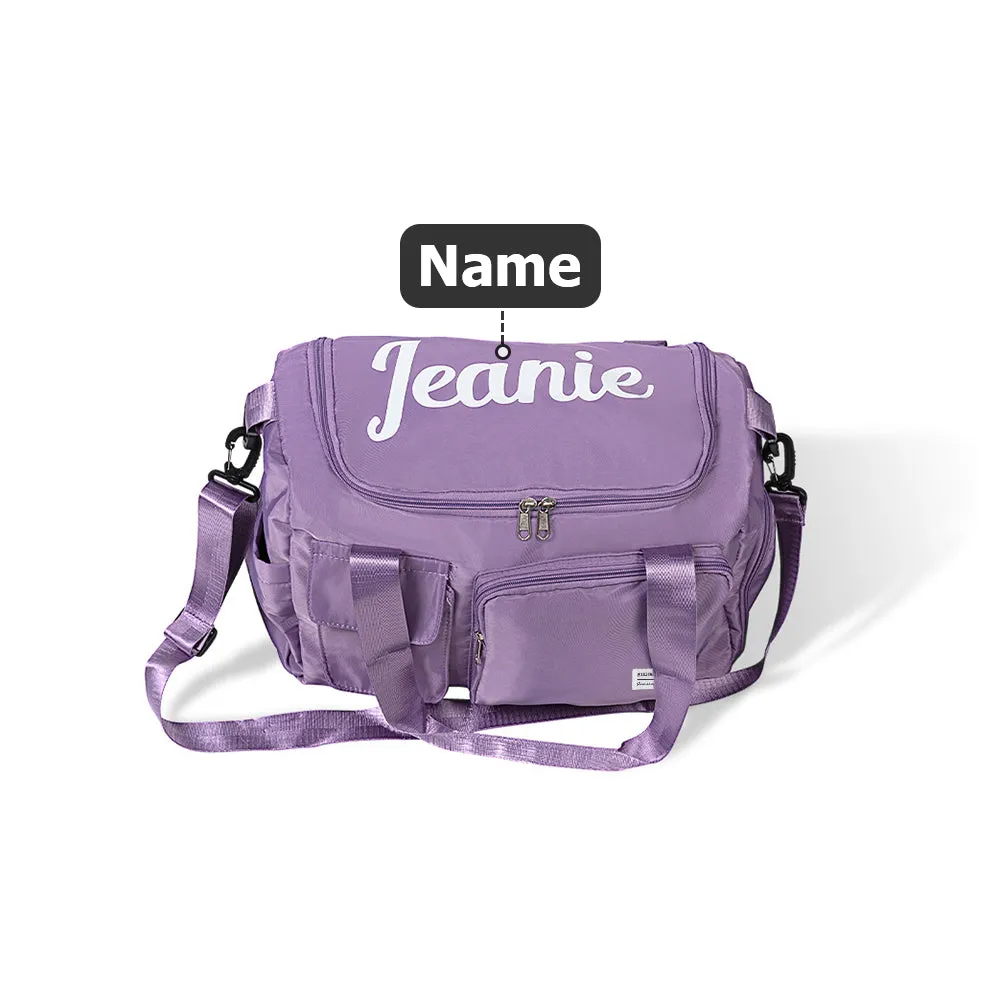 Personalised Multi-compartment Waterproof Weekend Bag with Shoulder Strap and Name Birthday Back to School Gift for Women
